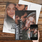 Modernes, einfaches Minimalistisches Zwei-Foto-Ele Save The Date