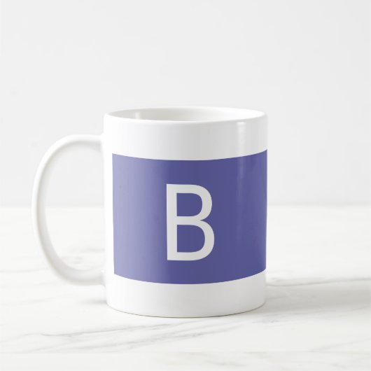 Modernes, einfaches Mit Monogramm Anfangsbuchstabe Kaffeetasse (Links)
