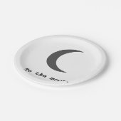 Modernes, einfaches Mondpreisangebot Pappteller (Schrägansicht)