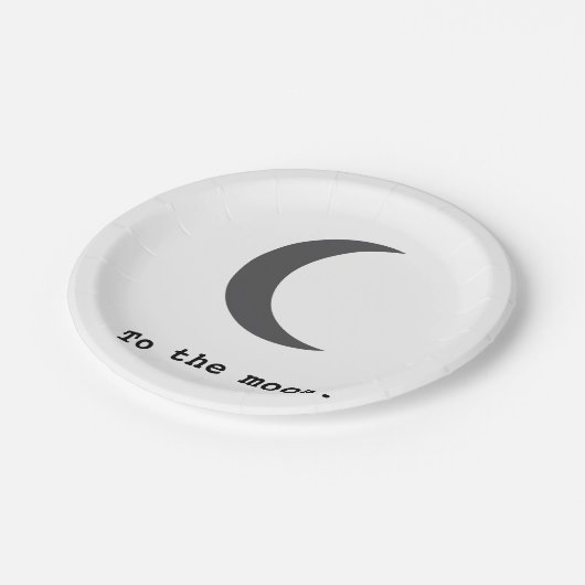 Modernes, einfaches Mondpreisangebot Pappteller (Schrägansicht)