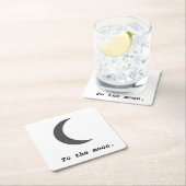 Modernes, einfaches Mondpreisangebot Rechteckiger Pappuntersetzer (Vor Ort)