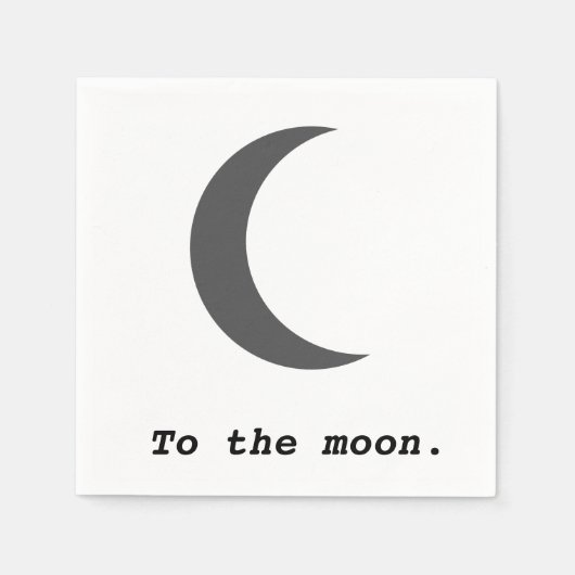 Modernes, einfaches Mondpreisangebot Serviette (Vorderseite)