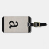 Modernes, einfaches Monogramm, Anfangsbeige Gepäckanhänger (Vorderseite horizontal)