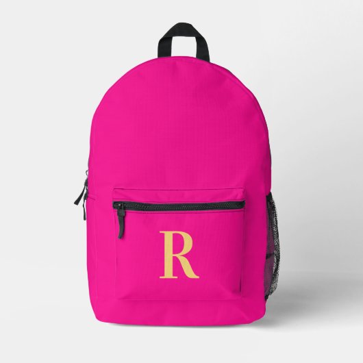 Modernes einfaches Monogramm Bedruckter Rucksack (Vorderseite)