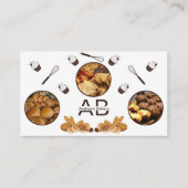 Modernes, einfaches Monogramm Berufliches Bäckerch Visitenkarte (Vorderseite)