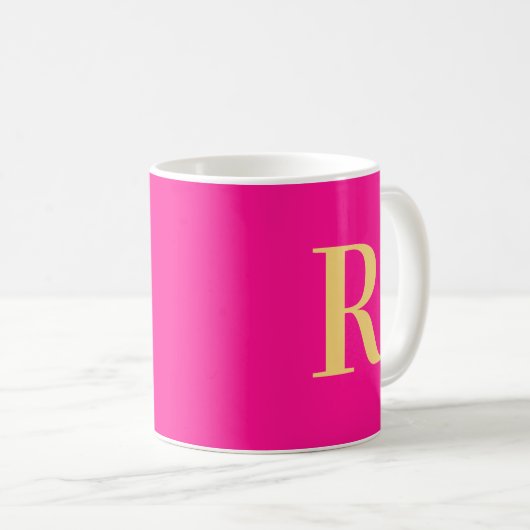 Modernes einfaches Monogramm Kaffeetasse (VorderseiteRechts)