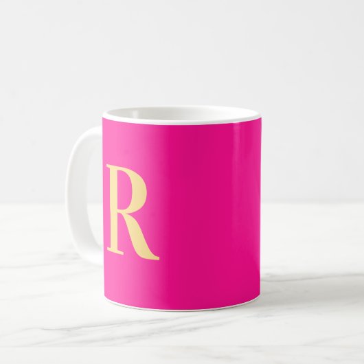 Modernes einfaches Monogramm Kaffeetasse (Vorderseite Links)
