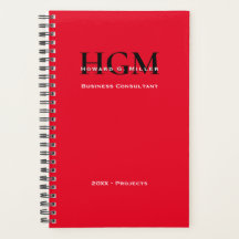 Modernes, einfaches Monogramm-Logo, rot, schwarz