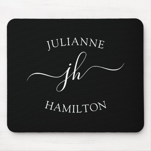 Modernes einfaches Monogramm Mousepad (Vorne)