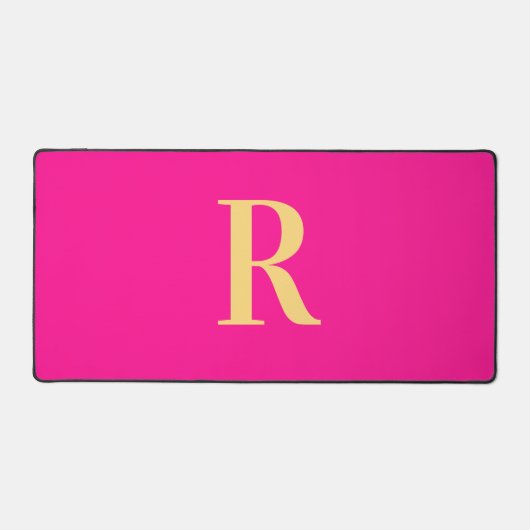 Modernes einfaches Monogramm Schreibtischunterlage (Vorderseite)