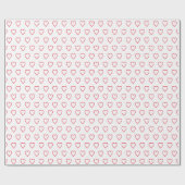 Modernes, einfaches Muster eines roten Herzens Geschenkpapier (Flach)