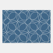 Modernes einfaches Muster in Blau Geschenkpapier Set (Vorderseite 2)