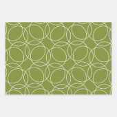 Modernes einfaches Muster in Grün Geschenkpapier Set (Vorderseite 3)
