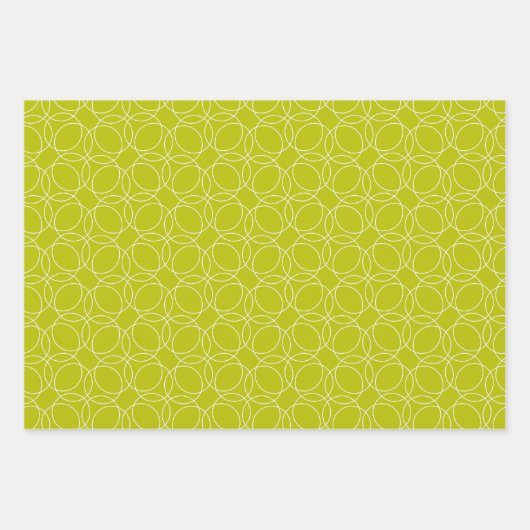 Modernes einfaches Muster in Grün Geschenkpapier Set (Vorderseite)