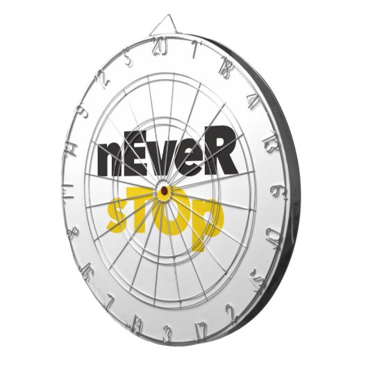 Modernes, einfaches, mutiges typografisches Design Dartscheibe (Vorderseite rechts)