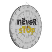 Modernes, einfaches, mutiges typografisches Design Dartscheibe (Vorderseite Links)