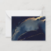 Modernes einfaches Nautic Navy Blue Couple Monogra Mitteilungskarte (Rückseite)