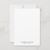 Modernes einfaches Navy Blue mit Foto Wedding Dankeskarte (Vorderseite)