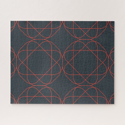 Modernes, einfaches, niedliches, spielerisches geo puzzle (Horizontal)