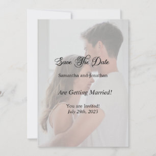 Modernes Einfaches Overlay-Foto Save the Date Ankündigung