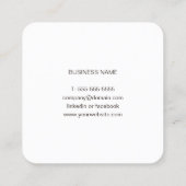 Modernes, einfaches Papier Textur Brown Consultant Quadratische Visitenkarte (Rückseite)