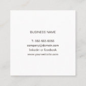 Modernes, einfaches Papier Textur Brown Consultant Quadratische Visitenkarte (Rückseite)