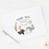 Modernes, einfaches Party - Danke Runder Aufkleber (Umschlag)