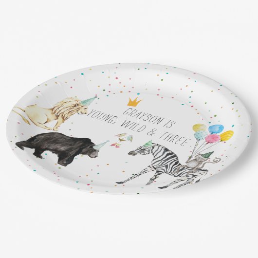 Modernes, einfaches Party Pappteller (Schrägansicht)