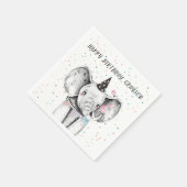 Modernes einfaches Party Tier Geburtstag Personali Serviette (Ecke)