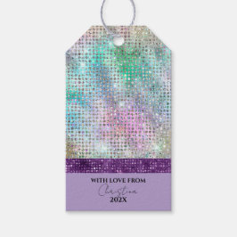 Modernes, einfaches Pastell Lila Pink Geschenkanhänger