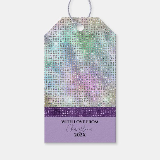 Modernes, einfaches Pastell Lila Pink Geschenkanhänger (Vorderseite)