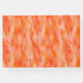 Modernes, einfaches Peach Wedelbuch Gästebuch (Rückseite)