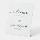 Modernes Einfaches Personalisiert Herzlich Willkom Sockelschild (Vorderseite)