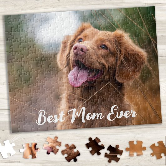 Modernes Einfaches Personalisiertes Dog-Foto Puzzle