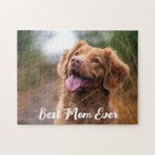 Modernes Einfaches Personalisiertes Dog-Foto Puzzle (Horizontal)
