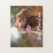Modernes Einfaches Personalisiertes Dog-Foto Puzzle (Vertikal)