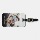 Modernes, einfaches Personalisiertes Foto Gepäckanhänger (Vorderseite horizontal)