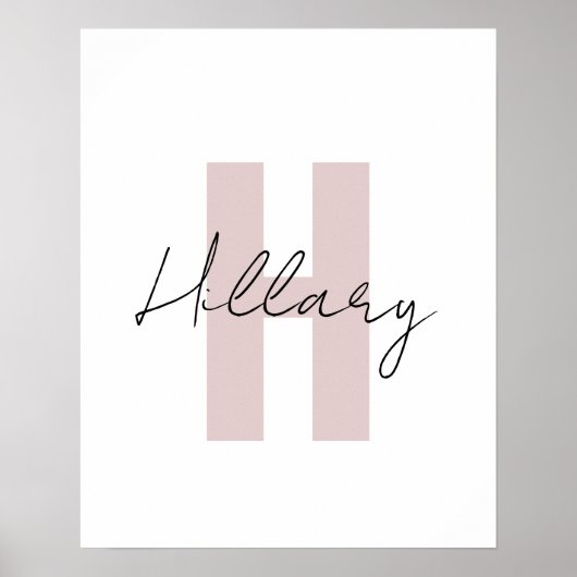 Modernes, einfaches Personalisiertes Poster (Vorne)