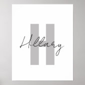 Modernes, einfaches Personalisiertes Poster (Vorne)