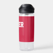 Modernes, einfaches Personalisiertes Rot Trinkflasche (Rückseite)