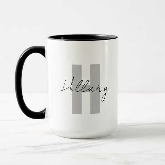 Modernes, einfaches Personalisiertes Tasse (Links)