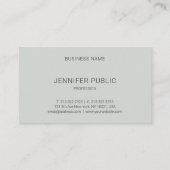 Modernes, einfaches Personalisiertes Template Beru Visitenkarte (Rückseite)