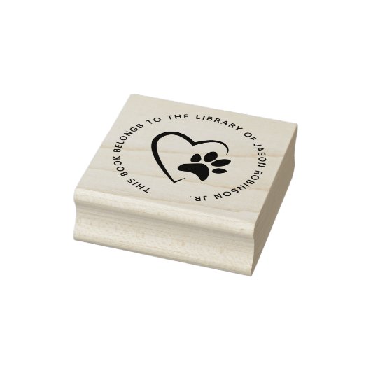 Modernes, einfaches Pet Hew Custom Library Book Gummistempel (Stempel)