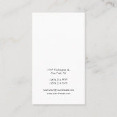 Modernes einfaches Plian-Minimalistisch Visitenkarte (Rückseite)