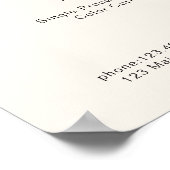 Modernes, einfaches Preislisten-Poster Poster (Ecke)