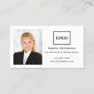 Modernes einfaches professionelles Fotologo und QR Visitenkarte