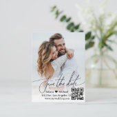modernes einfaches ql-Foto Save the Date Ankündigungspostkarte (Stehend Vorderseite)