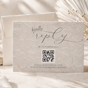 Modernes einfaches QR RSVP Karte