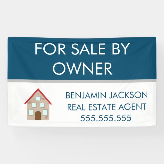 Modernes einfaches Real Anwesen Realtor Marketing Banner (Horizontal)