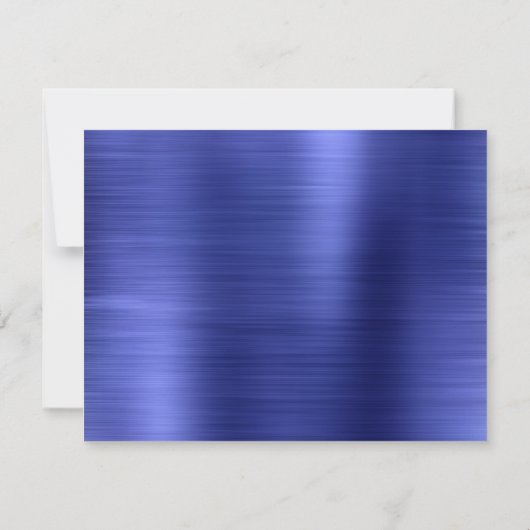 Modernes, einfaches, rostfreies Metal Mitteilungskarte (Rückseite)